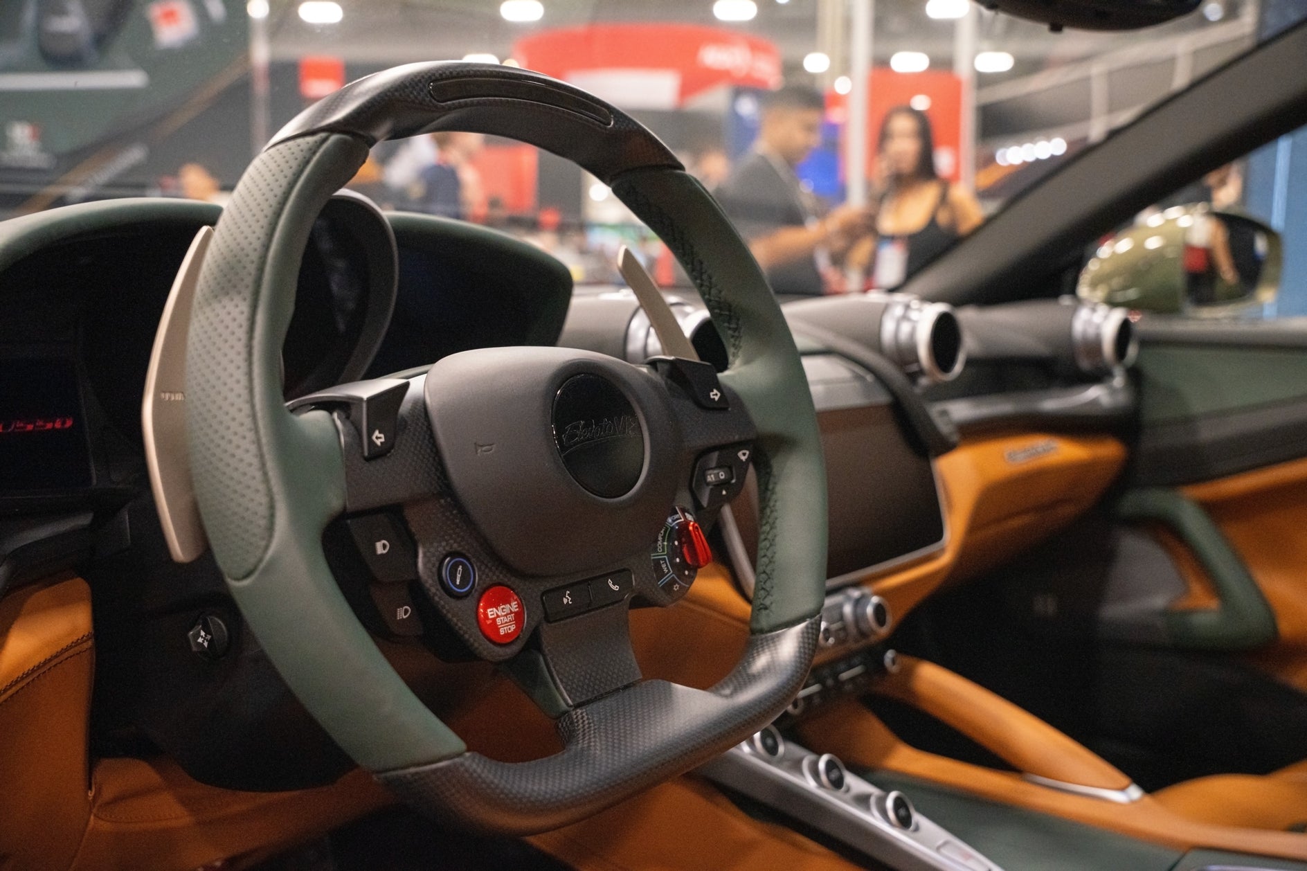 GlasWerks Special Operations Elevato V12 Rally Car with custom leather interior at SEMA 2025