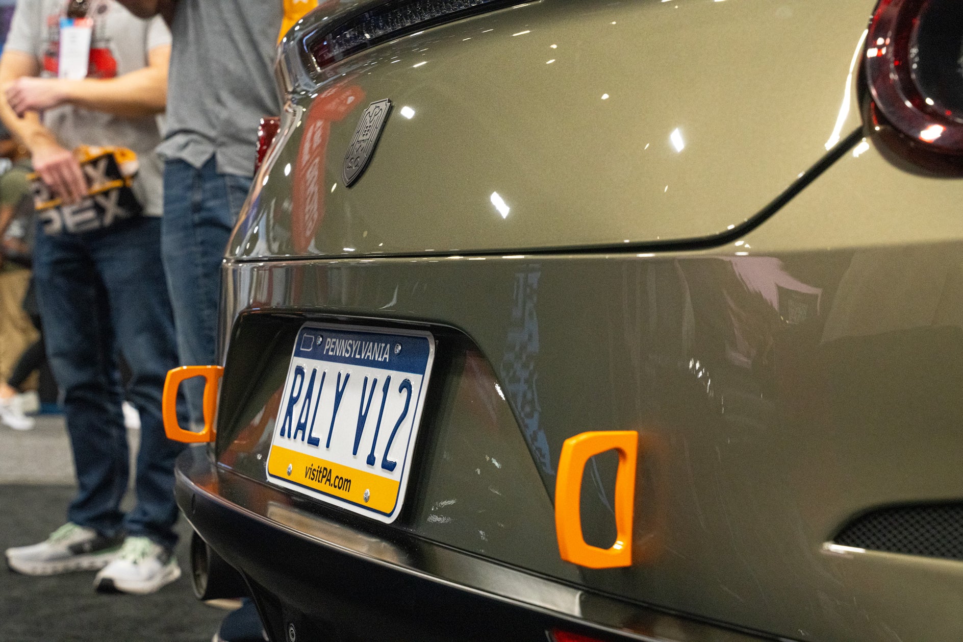 Verde Masoni GlasWerks Special Operations Elevato V12 Rally Car with rear rear recovery point in bumper