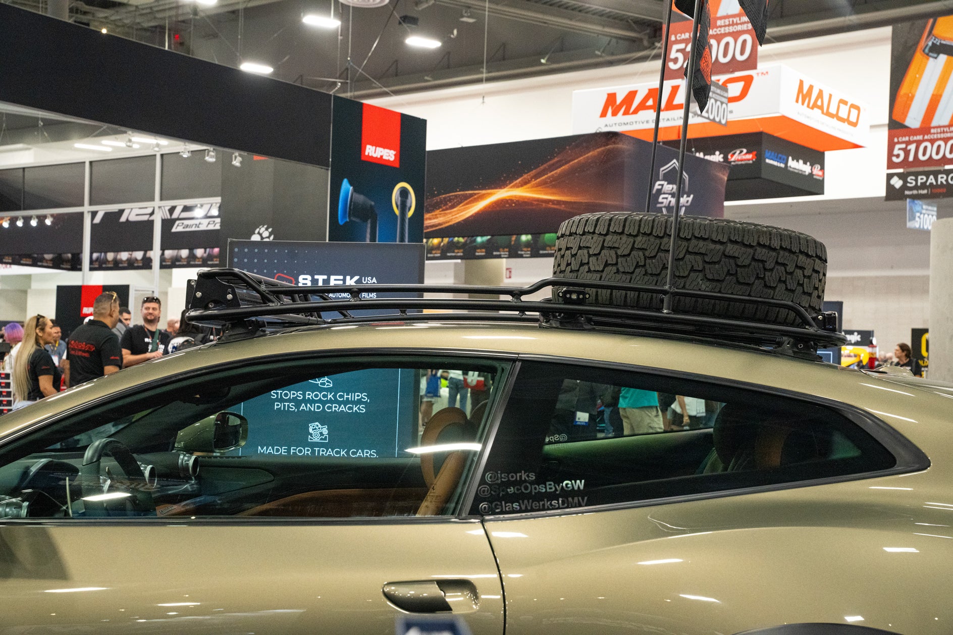 Verde Masoni GlasWerks Special Operations Elevato V12 Rally Car with R3TS (Rally Ready Roof Transport System) at SEMA 2025