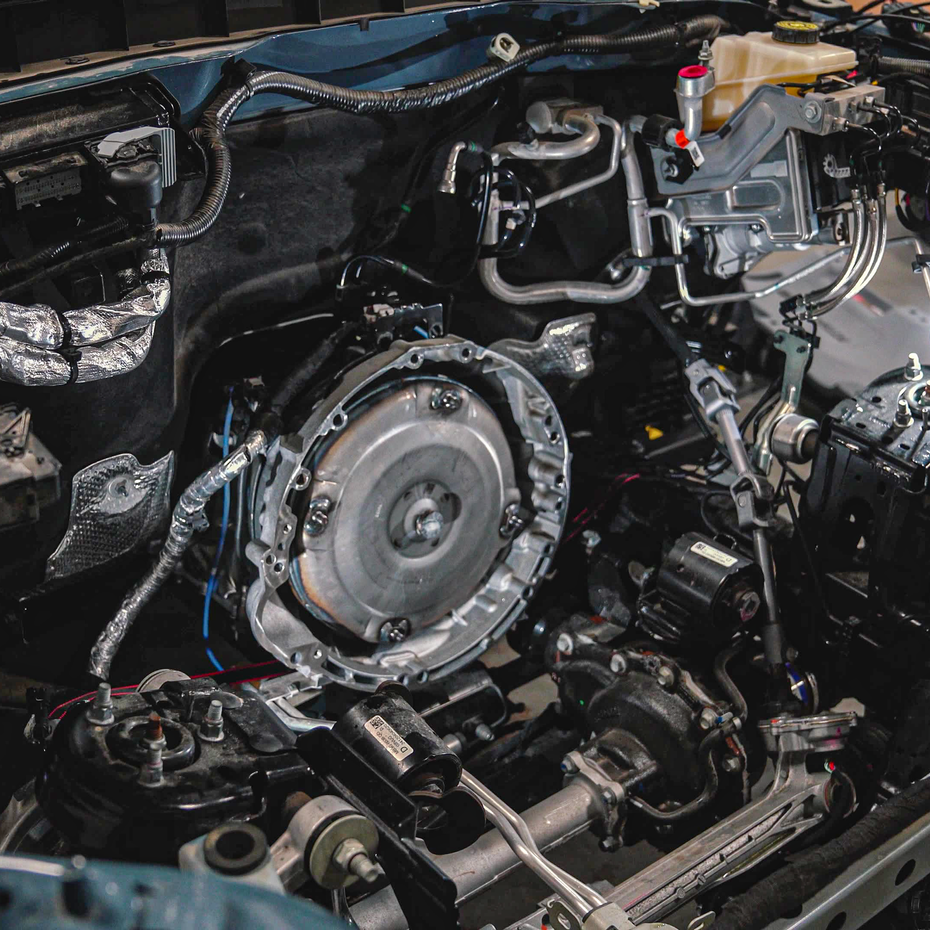 Ford Bronco with engine removed by GlasWerks Special Operations